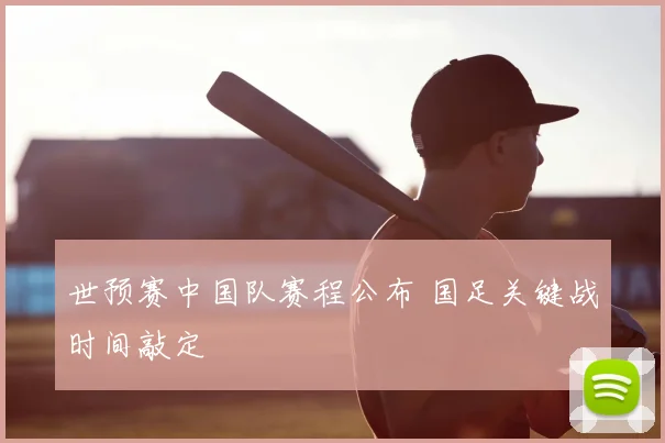 世预赛中国队赛程公布 国足关键战时间敲定